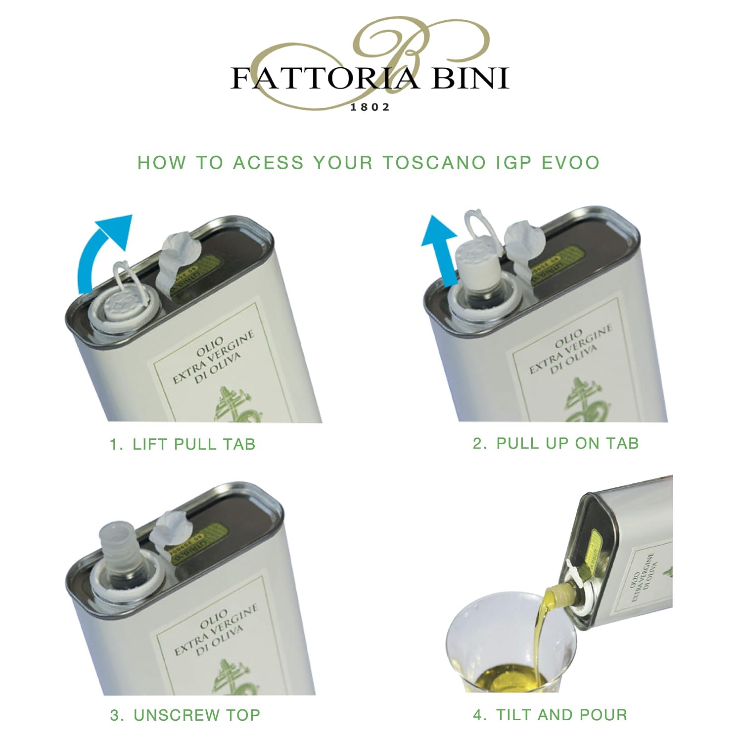 Fattoria Bini Tuscany Extra Virgin Olive Oil from Italy – 2025 Gold Award Winner, 900+ mg/kg Polyphenol-Rich Cold-Pressed evoo – No pesticides