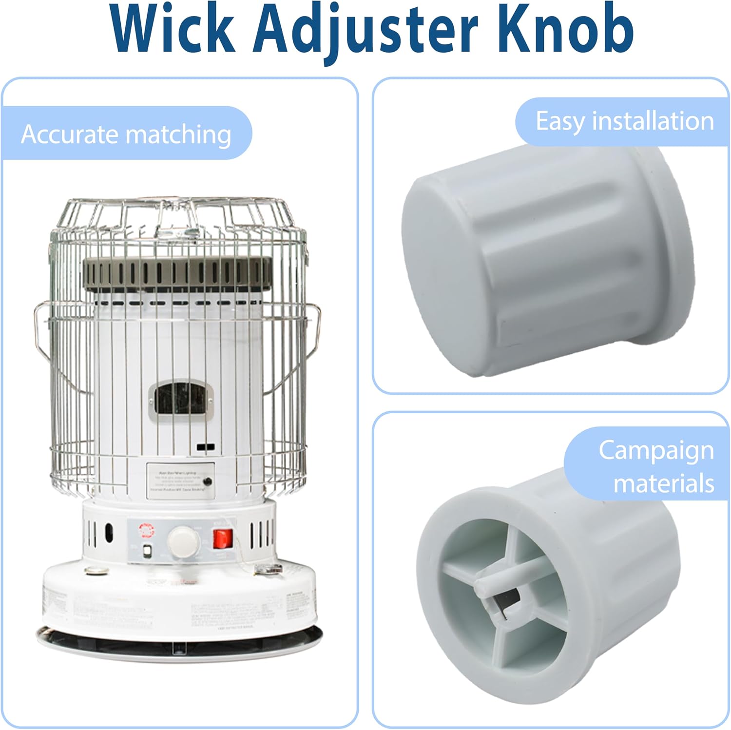 Replacement Kerosene Heater Wick Adjuster Knob WS-CV14 08-1724 fits DuraHeat Dyna-Glo RMC-95C Kero-World KW-24 08-1724