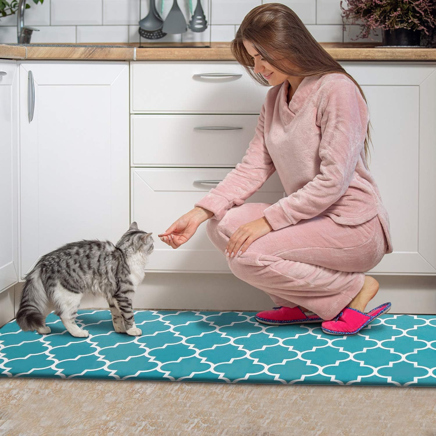 KMAT Kitchen Mat Set of 2,Cushioned Anti-Fatigue Kitchen Mats for Floor