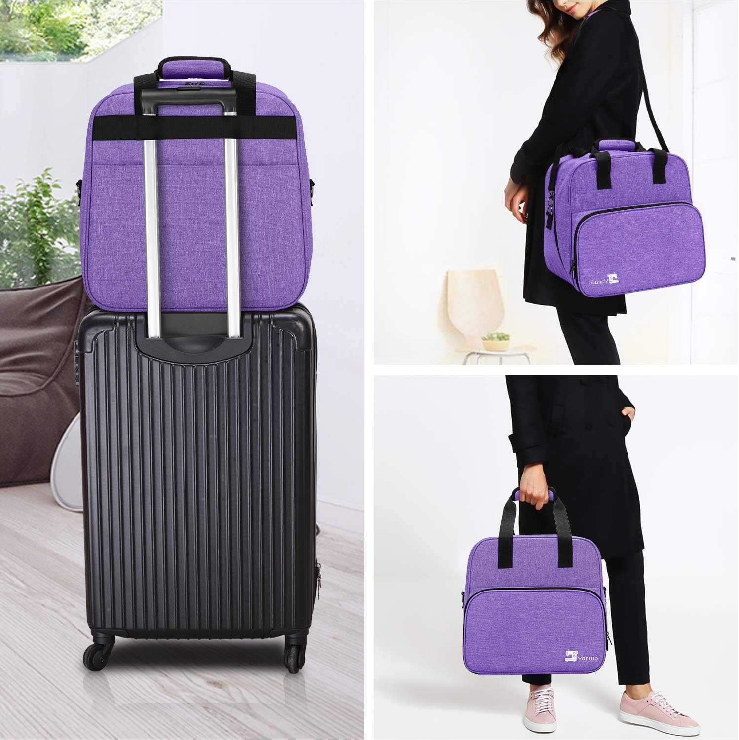 Yarwo Serger Machine Carrying Case for Universal Overlock Sewing Machine
