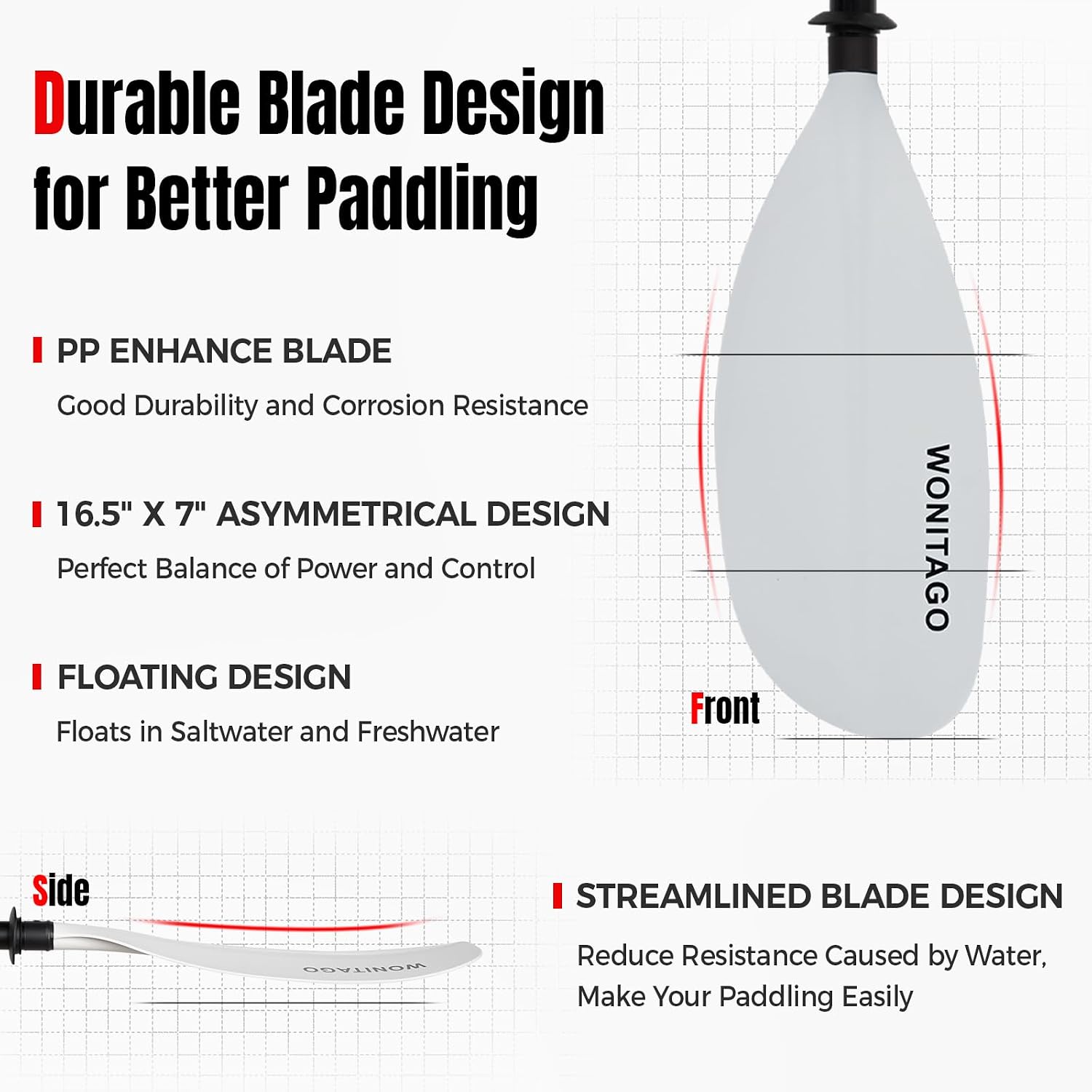 Kayak Paddle, Adjustable and Lightweight Kayaking Oar