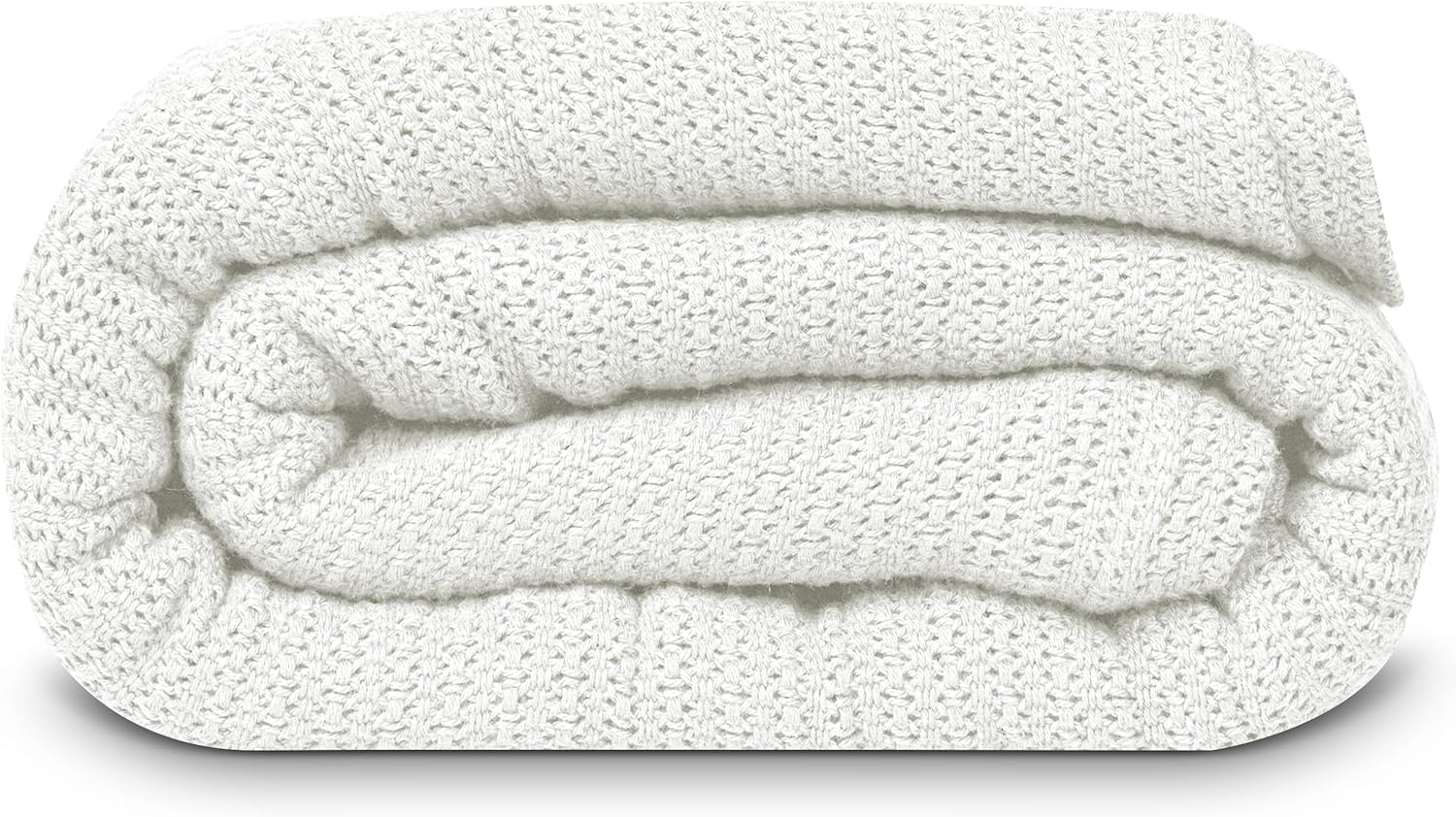 Linteum 100% Cotton Open-Cell Leno Weave Blanket — Breathable All Season — Queen 90x90 — Ice Grey