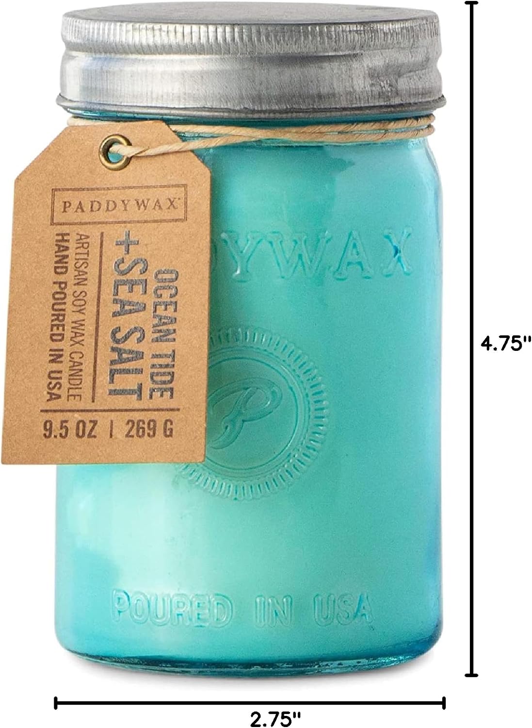 Paddywax Relish Soy Wax Artisan Candle, Balsam + Fir, 9.5 oz | Scented Candle in Glass Jar with Lid