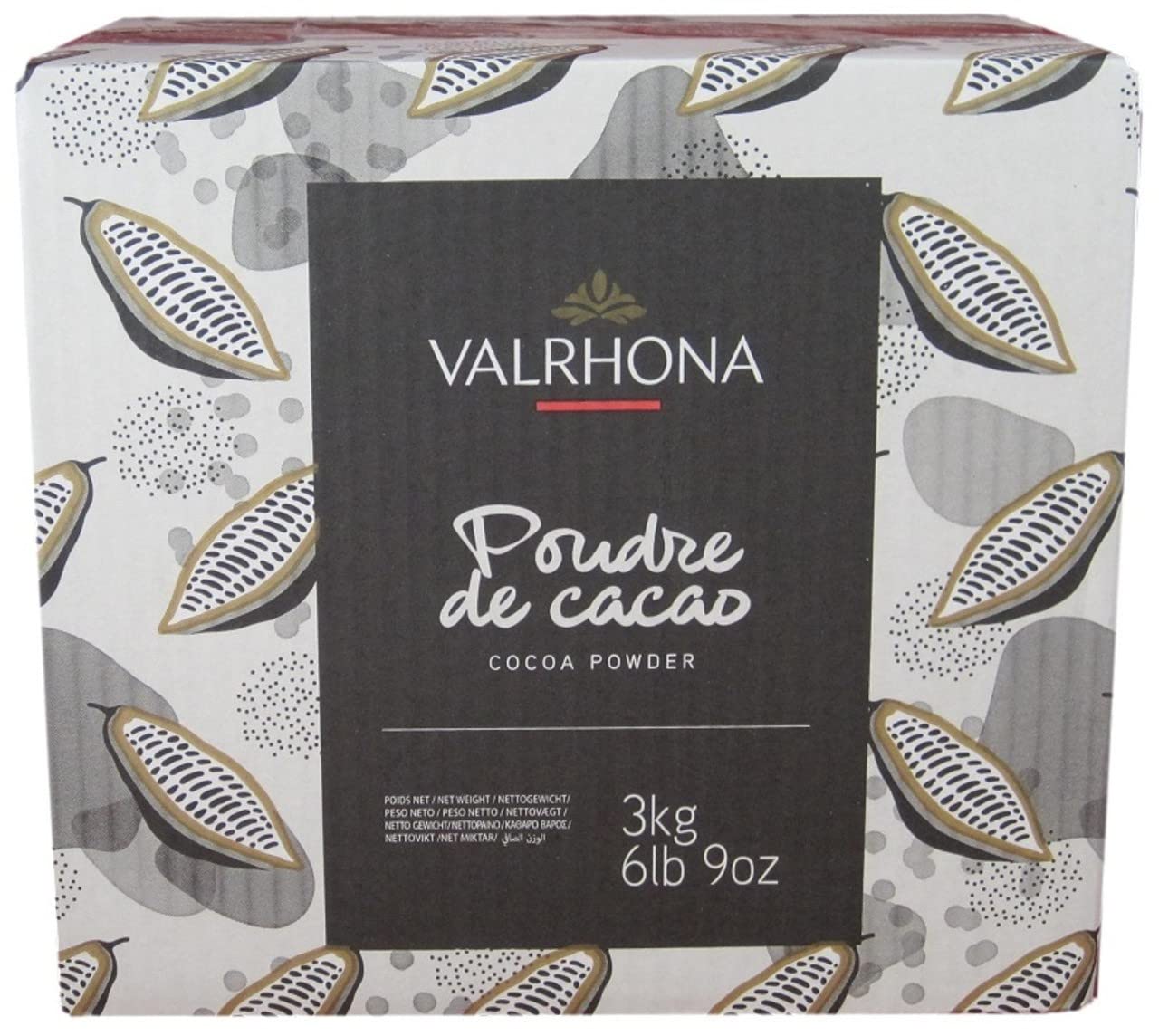 Valrhona Cocoa Powder - 3 kg | #159 20/22% Fat Unsweetened Dutch Cocoa for Brownies, Cakes, Cookies, Frosting/Fillings, Ganache, Beverages