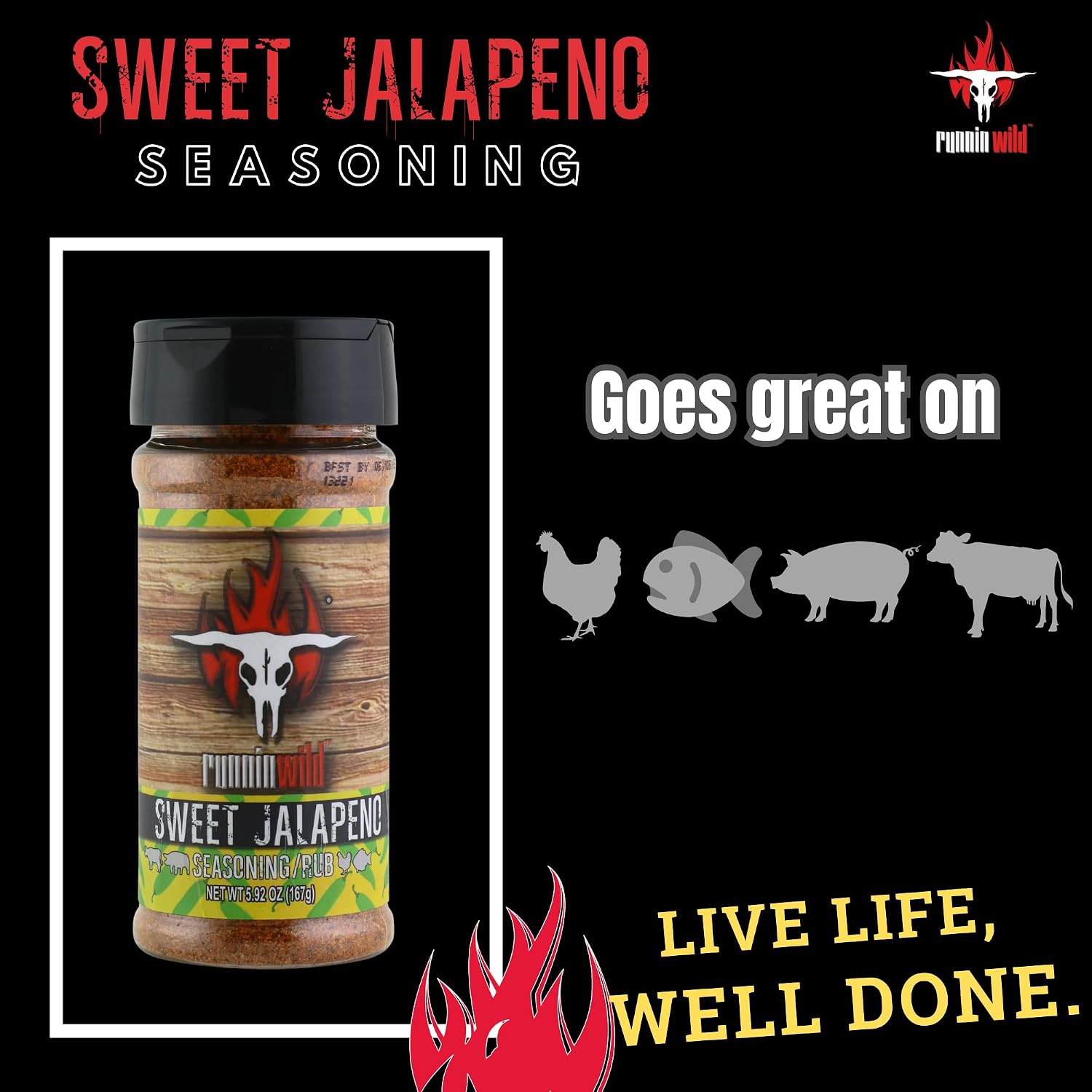 Gourmet Brisket Seasoning | Brisket Rub for Smoker or Grill | No Artificial Flavors | No MSG added | Runnin’ Wild Foods, 6.4 ounces