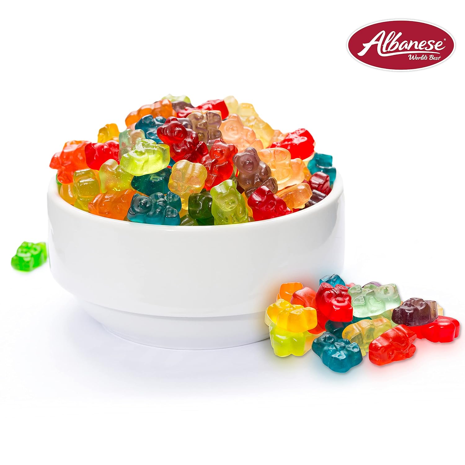 Albanese World's Best 12 Flavor Gummi Bears | 5lbs of Fruit Bulk Candy | Soft and Chewy Gummies, Gluten Free, Fat Free | Cherry, Blue Raspberry, Mango and More | Great Snack for Travel and Kids
