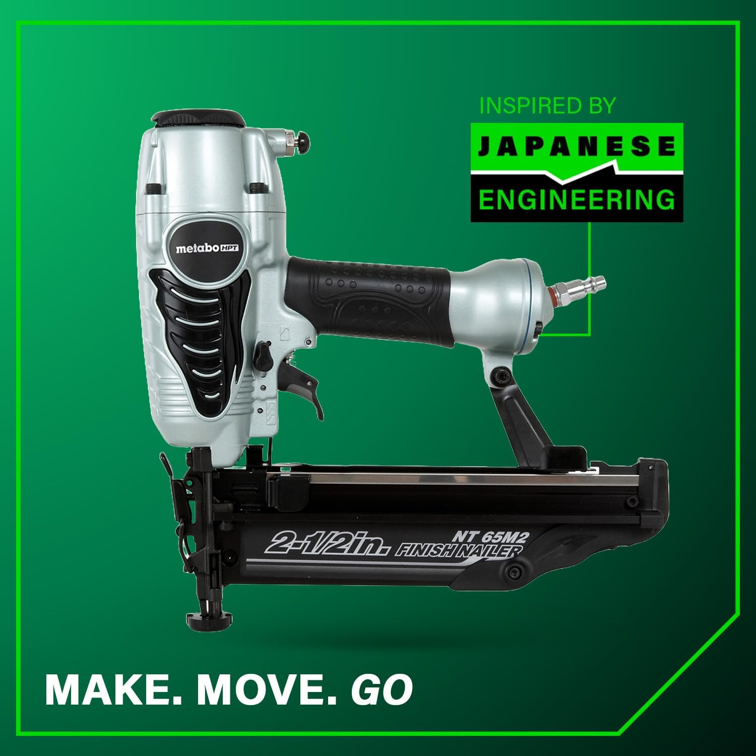 Metabo HPT 16 Gauge Finish Nailer, Lightweight 1-2.5in, NT65M2S