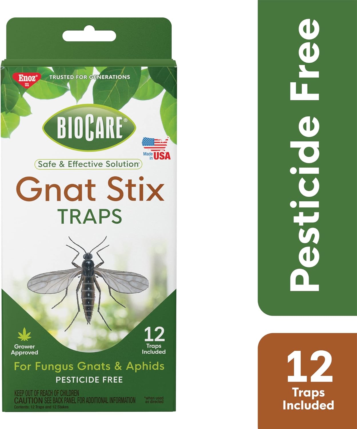 Springstar, S5333 BioCare Gnat Stix, Brown, (Pack of 12)