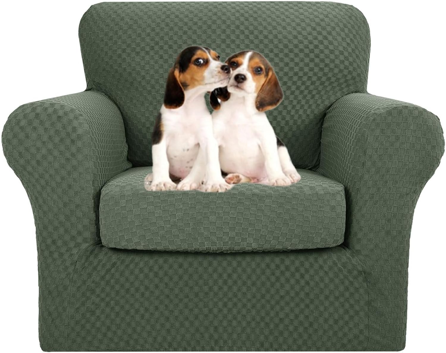 MAXIJIN Latest Recliner Slipcovers for Living Room 4 Pieces Stretch Jacquard Recliner Chair Cover Soft Fitted Recliner Protector with Elastic Bottom