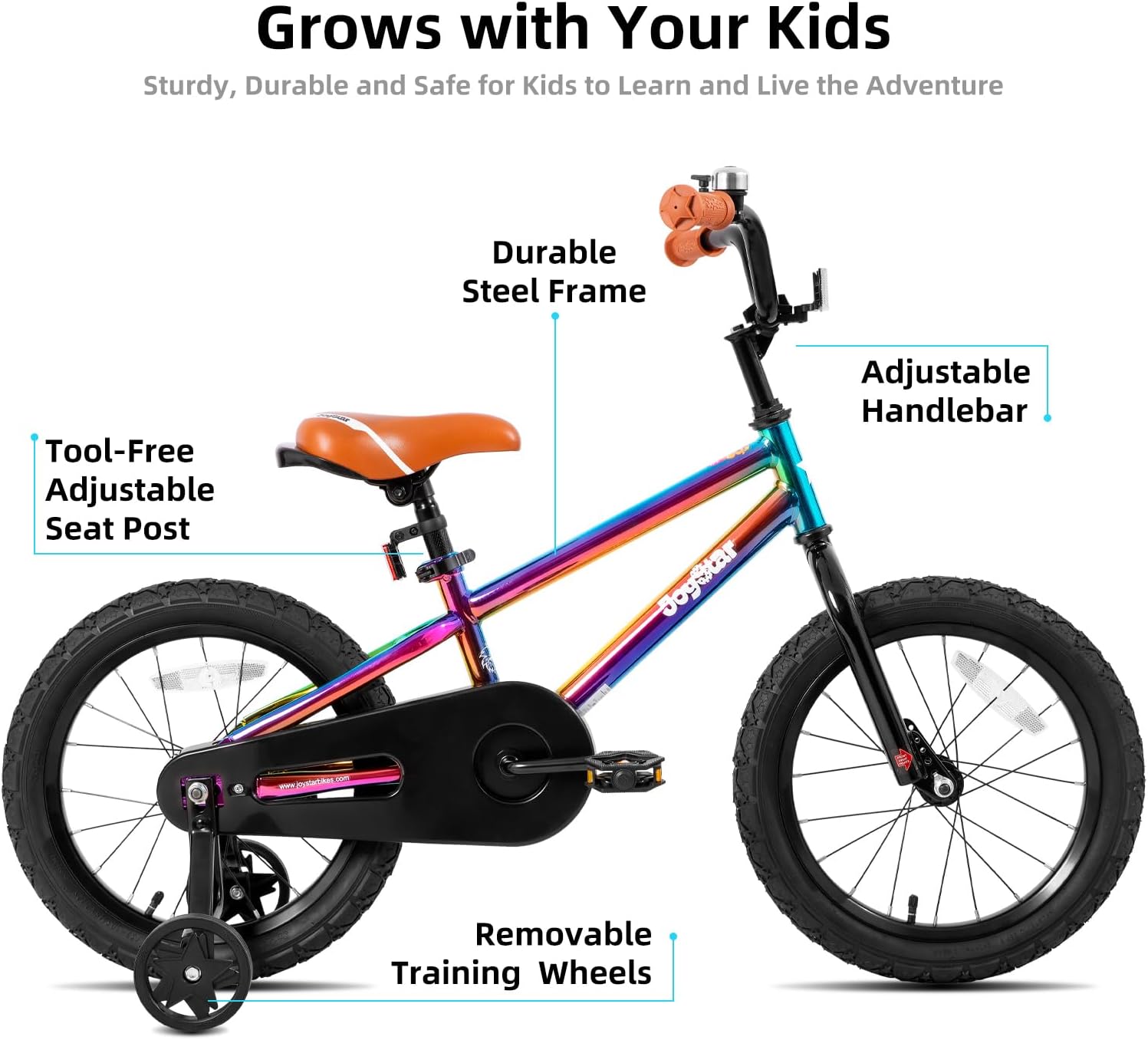JOYSTAR Kids Bike for Ages 2-12 Years Boys Girls BMX Style Bicycle | 12-20 Inch Kids Bike with Training Wheels, Children Bicycle for Kids & Toddler