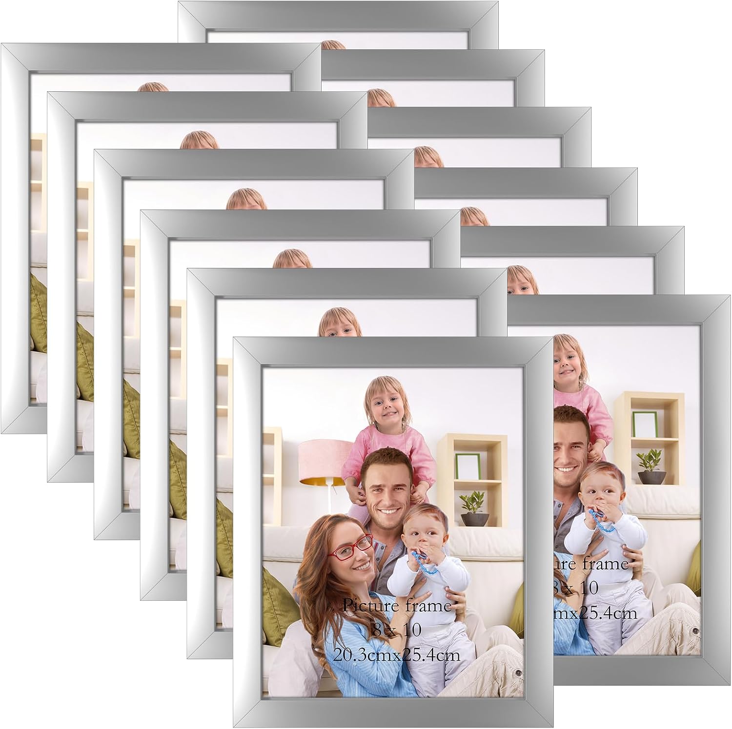 Giftgarden Black 8x10 Picture Frame Bulk, Multi 8 x 10 Photo Frames Set for Wall Hanging or Tabletop, 12 Pack