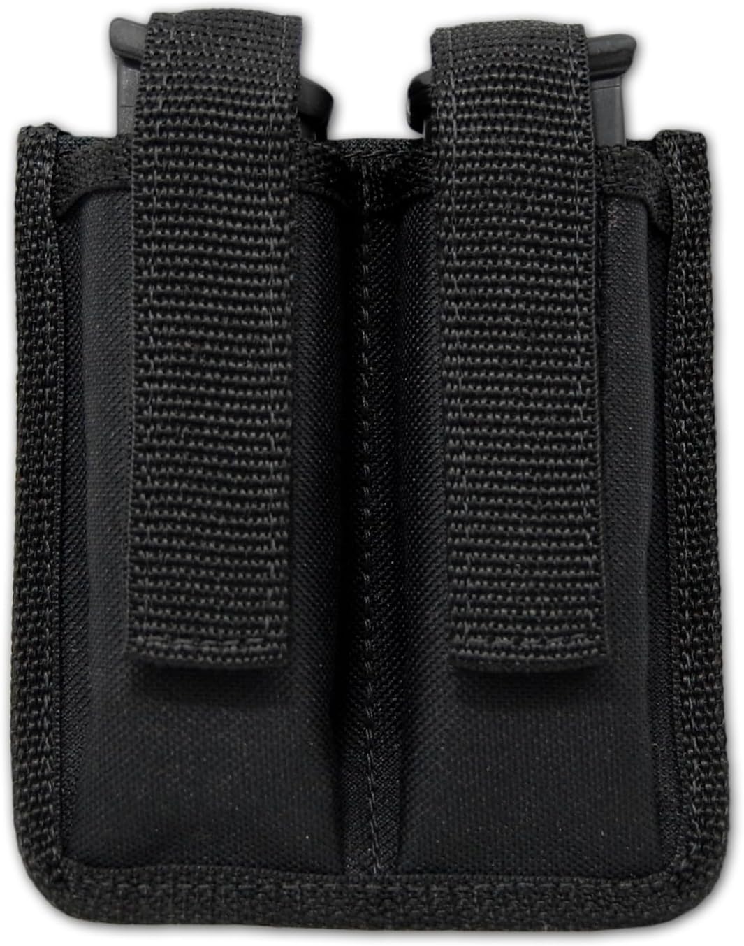Barsony New Double Magazine Pouch for Compact, Sub-Compact 9mm 40 45