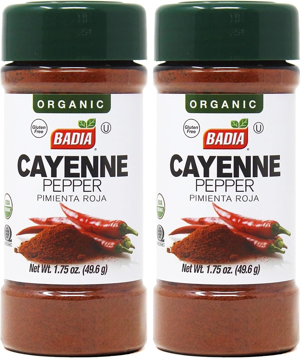 Badia Organic Cayenne Pepper, 1.75 oz – Ground Red Pepper Spice for Cooking, Seasoning & Heat – Fresh & Bold Flavor