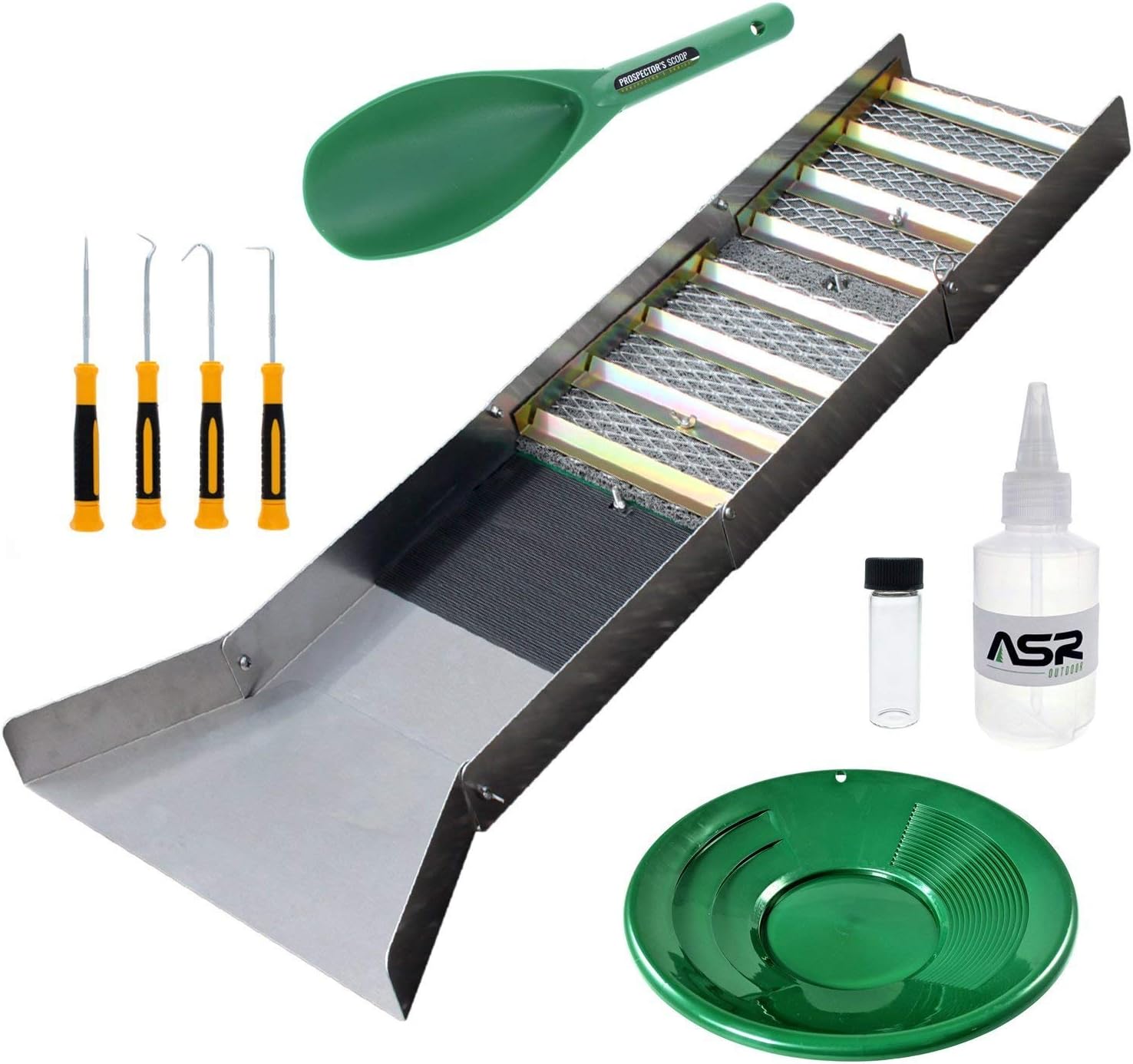 ASR Outdoor Beginner Sluice Box Gold Panning Kit for Adults Starting to Pan for Gold