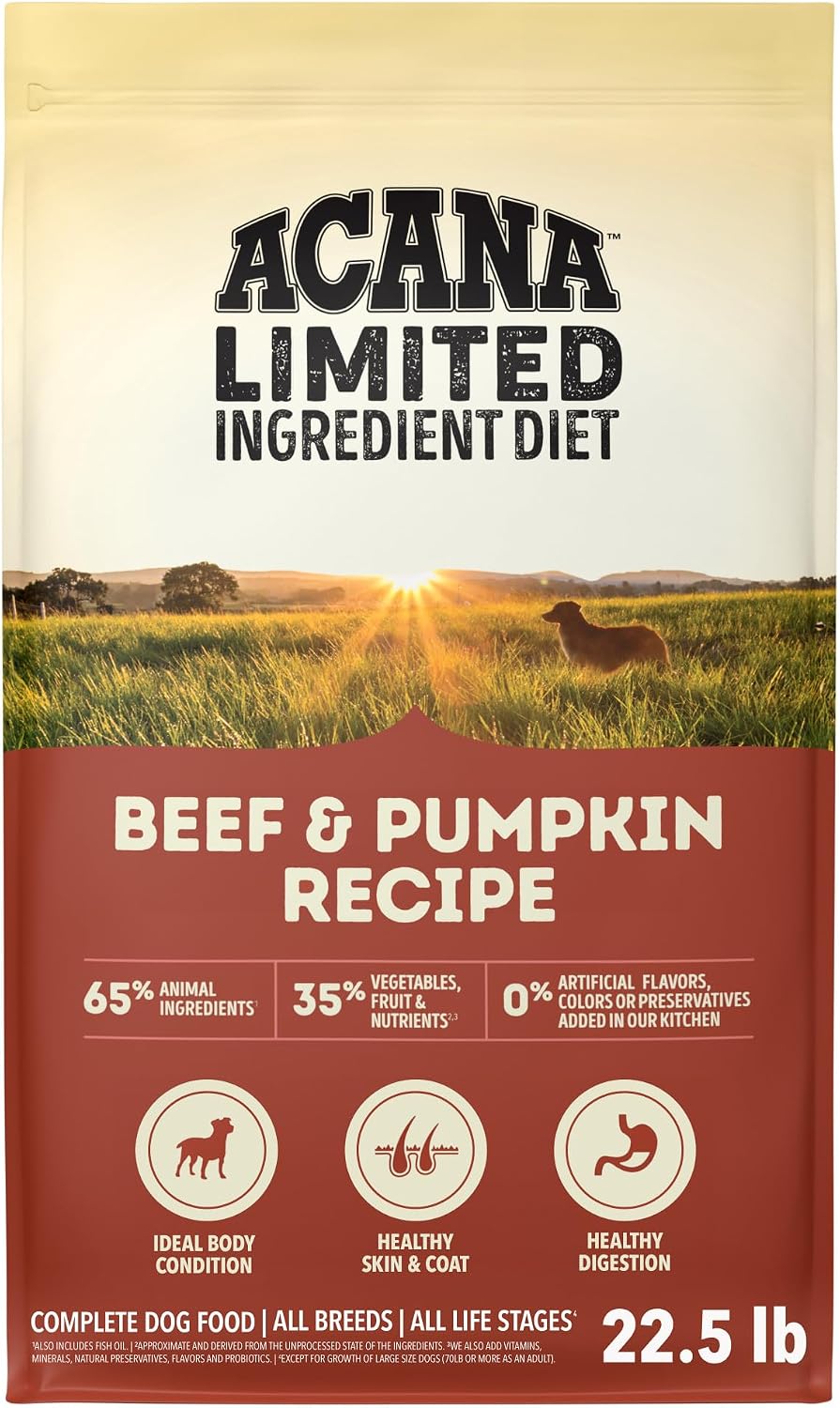 ACANA Singles Limited Ingredient Dry Dog Food Beef & Pumpkin 4.5lb Bag