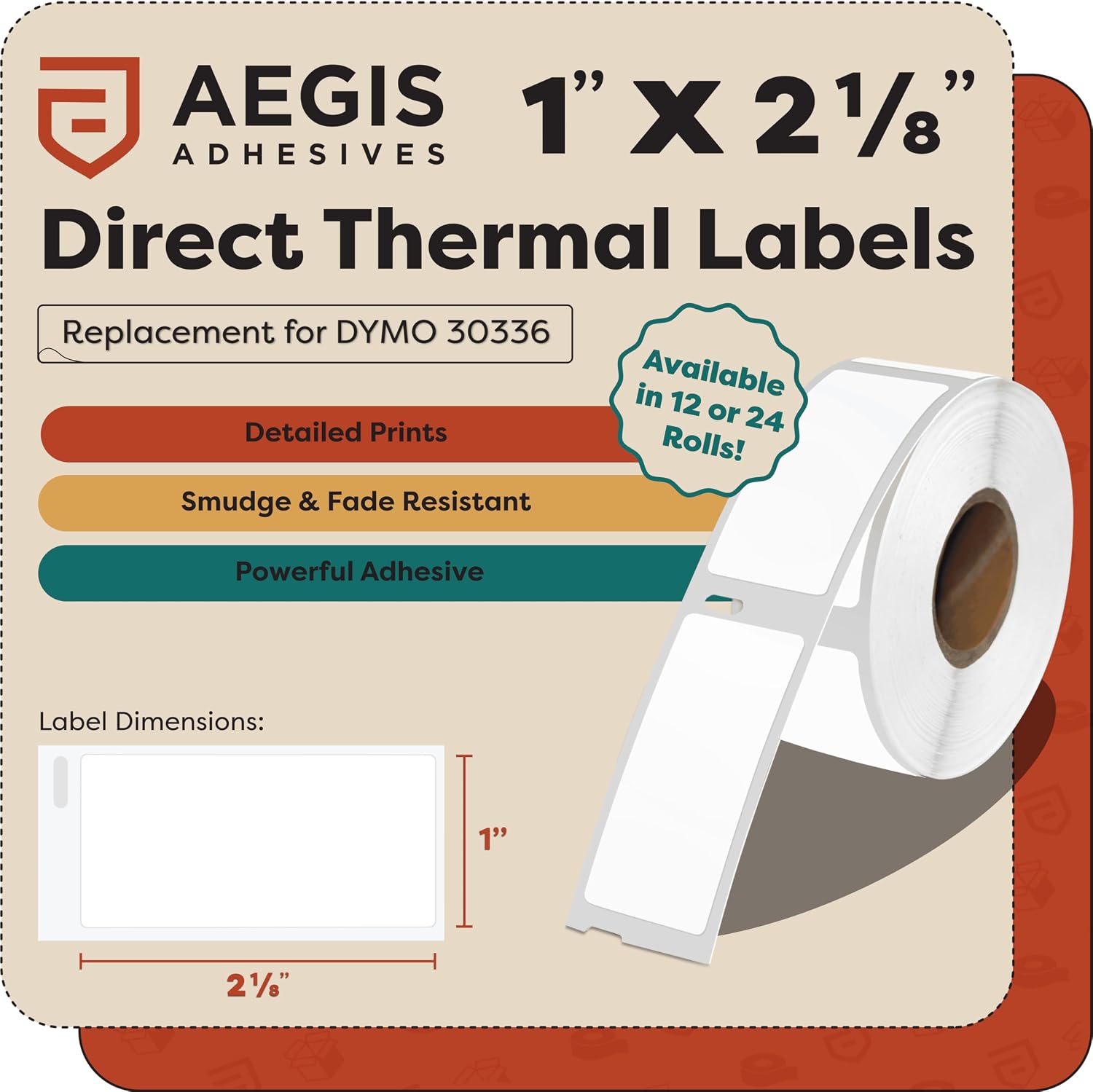 Replacement for DYMO 30256 (8 Rolls, 2400 Labels) 2 5/16" X 4" | Direct Thermal Shipping Labels - Compatible With LabelWriter 450, 450 Turbo, 4XL Printers (NOT 550, 5XL) - Aegis Adhesives