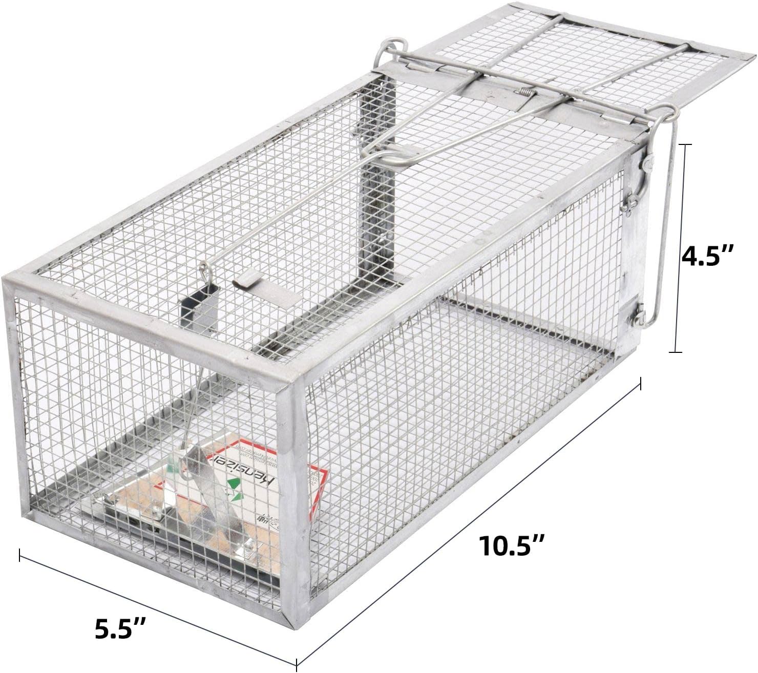 Kensizer Humane Rat Trap, Small Mouse Traps 10.5" L x 5.5" W x 4.5" H | Chipmunk Rodent Trap, Indoor and Outdoor, Mouse Voles Hamsters, Live Cage Catch and Release, 1-Pack