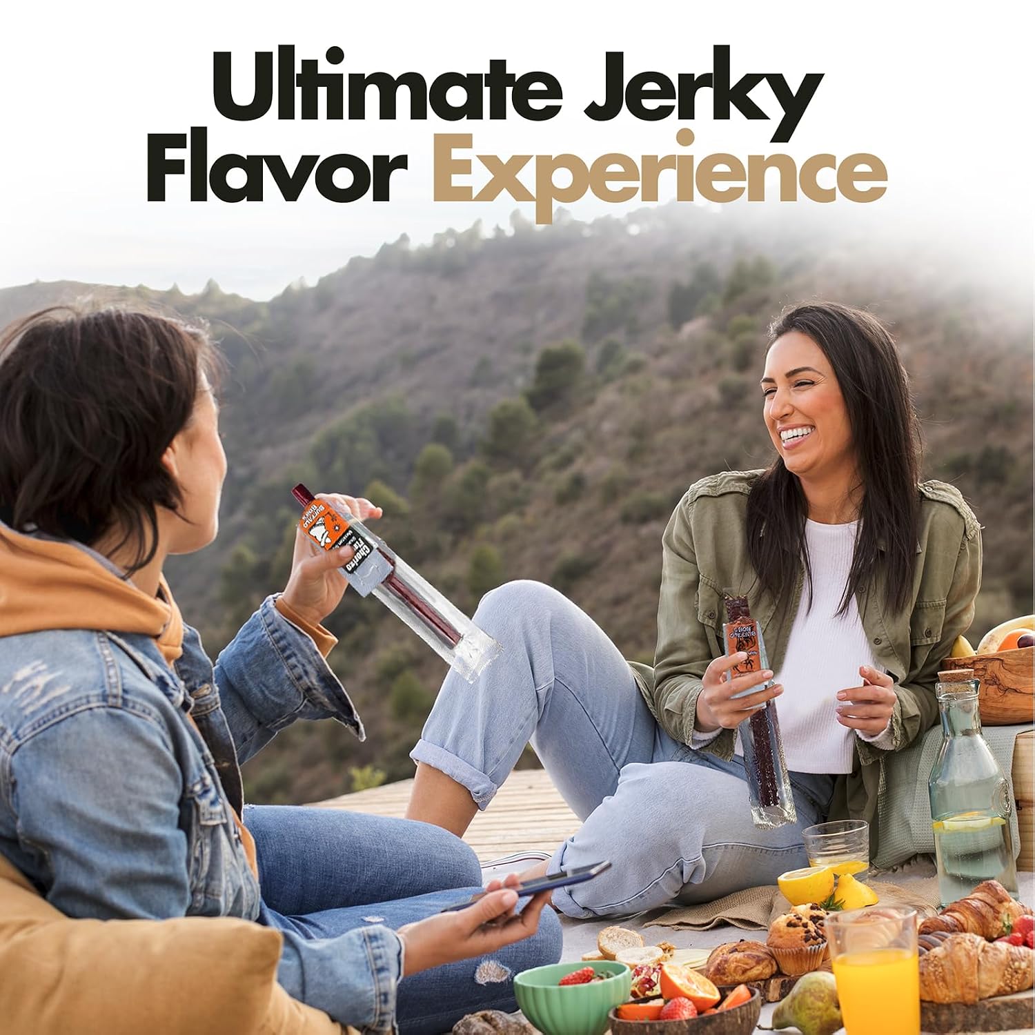 Buffalo Bob's Exotic Meat Random Flavors - Beef Jerky Variety, 6-Pack | Sampler Set, Gift Basket for Men, Hunting & Camping Adventure, Stocking Stuffers, High Protein Snack, Gluten-Free Diet