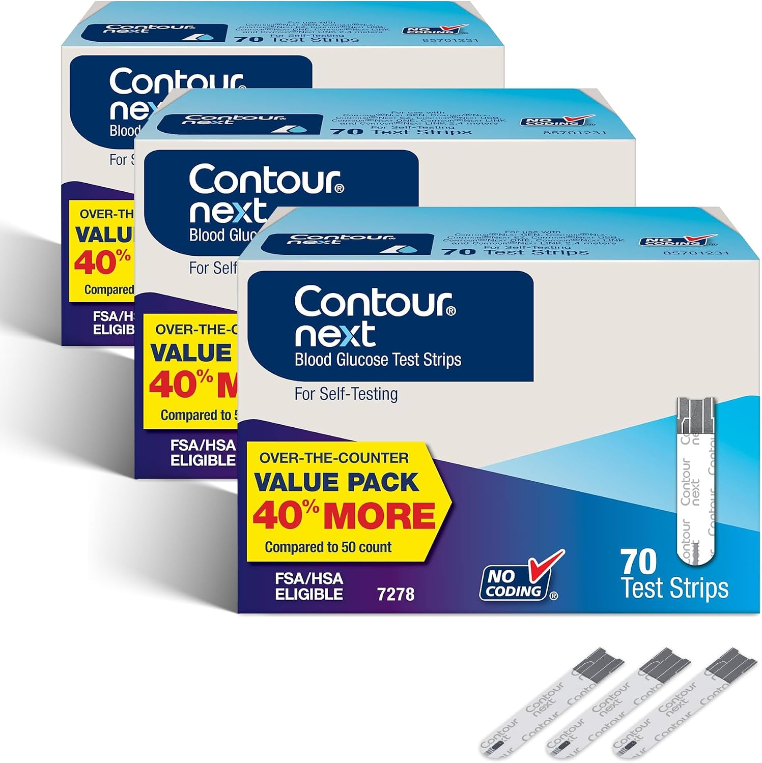 Ascensia CONTOUR NEXT Blood Glucose Diabetes Test Strips, 35 Count