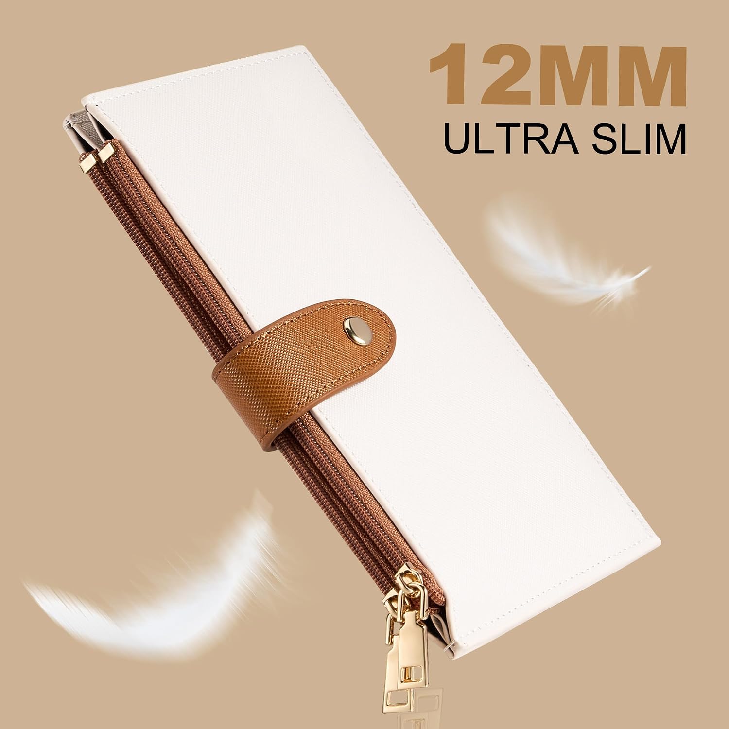 Travelambo RFID Wallet Women Large Size Bifold Multi Card Wallet Case with Zipper Pocke Credit Card Holder for Women