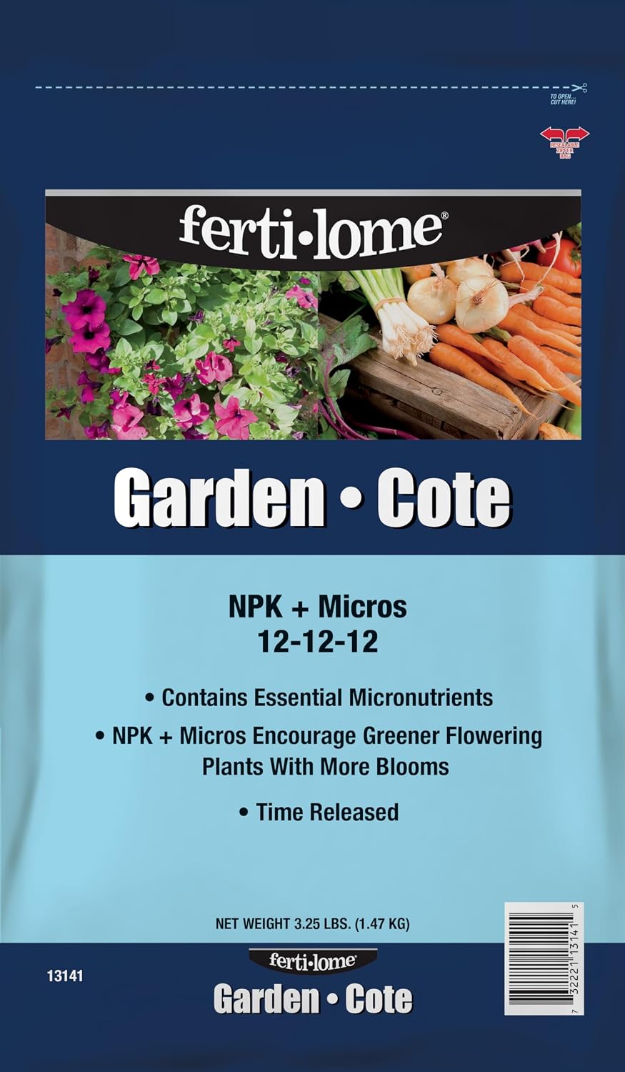 Fertilome (12141) Garden Cote Fertilizer 12-12-12 Slow Release, 4.5 lb