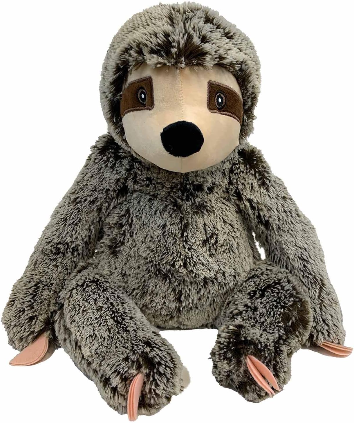 Multipet Sitting Sloth Dog Plush Toy - Squeaky Toy for All Dogs - Extra Soft Plush - Stuffed Animal for Cuddling & Playing - Cute Jumbo Pet Toy (14")