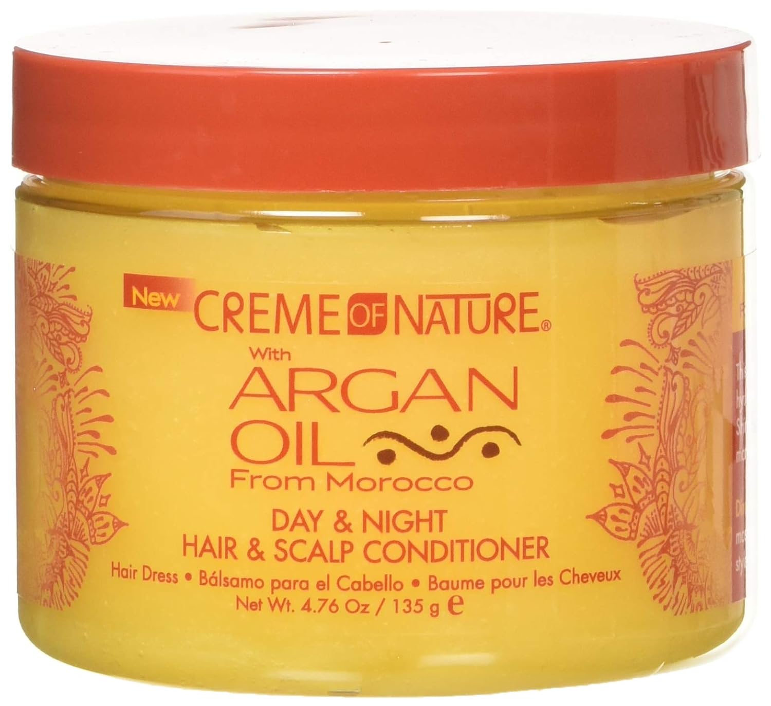 Creme of Nature Argan Oil from Morocco Day & Night Hair & Scalp Conditioner Hair Dress, Softens, Hydrates, Adds Shine & Improves Manageability, 4 oz