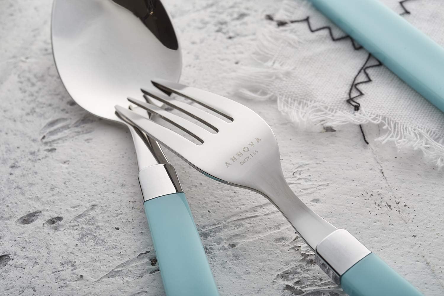 ANNOVA Silverware Set Stainless Steel Colorful Tableware Kitchen Flatware Set Utensils, Includes Dinner Knives, Forks, Spoons