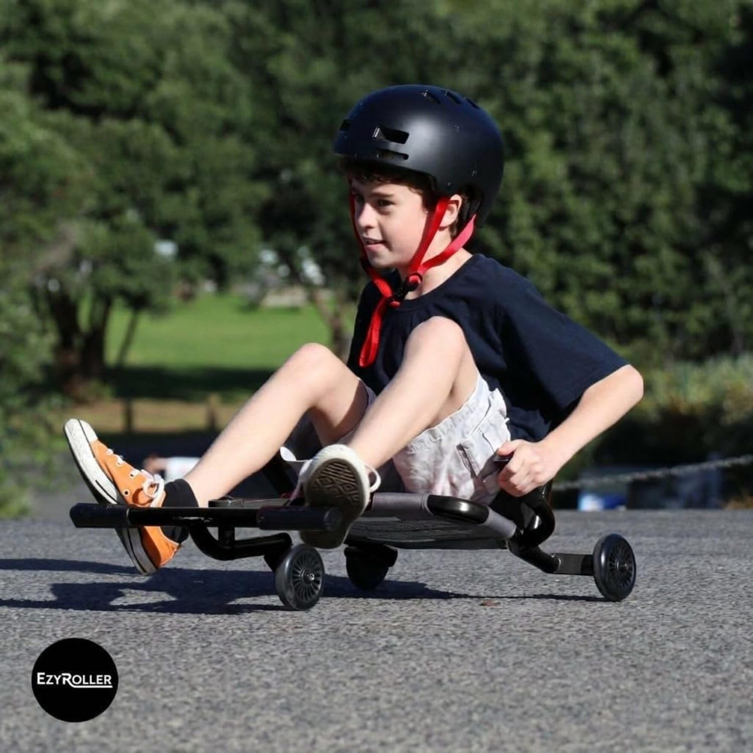 EzyRoller Classic X Ride On Toy for Kids, Ages 3-12, Up to 154 lbs - Black