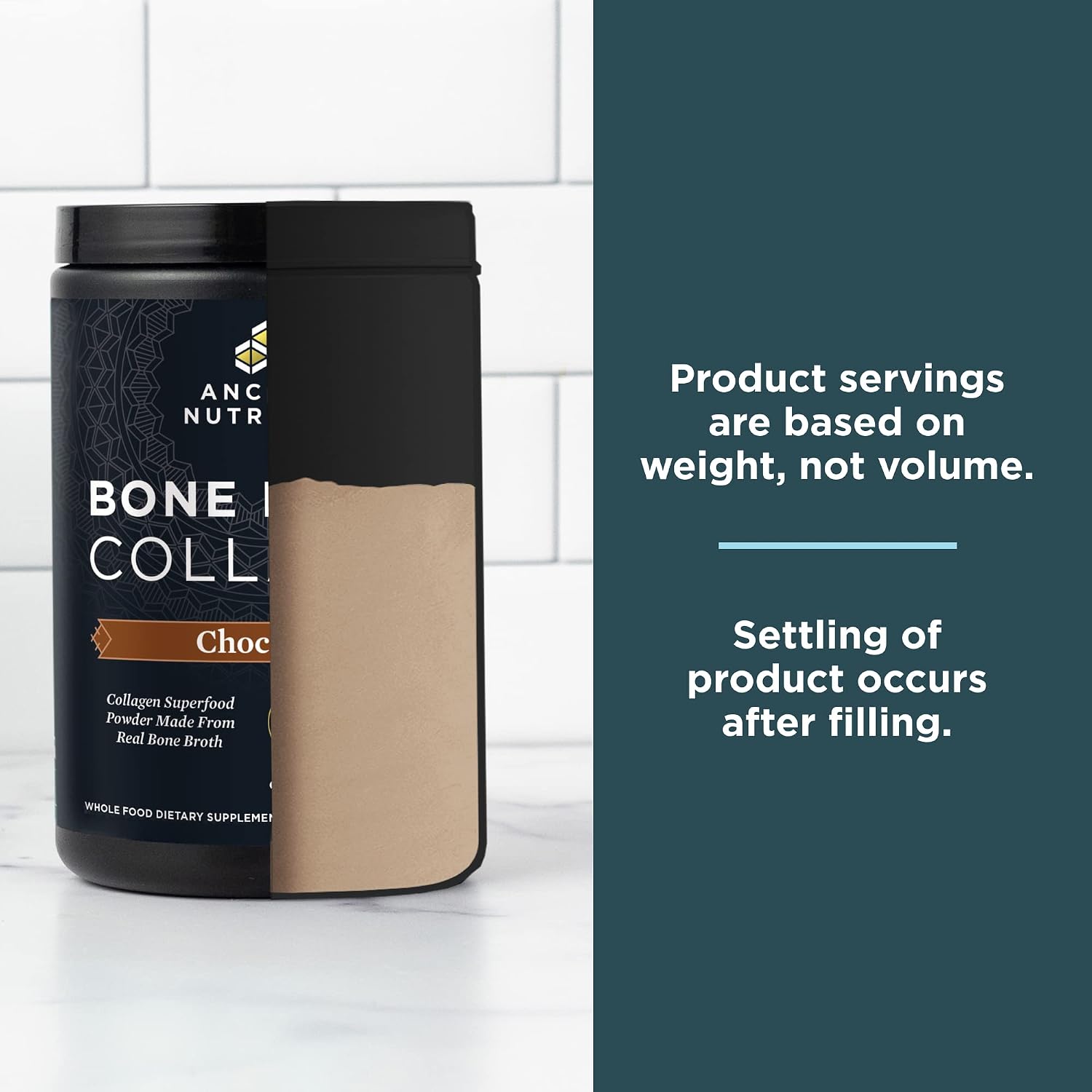 Ancient Nutrition Hydrolyzed Bone Broth Collagen Peptides, Chocolate