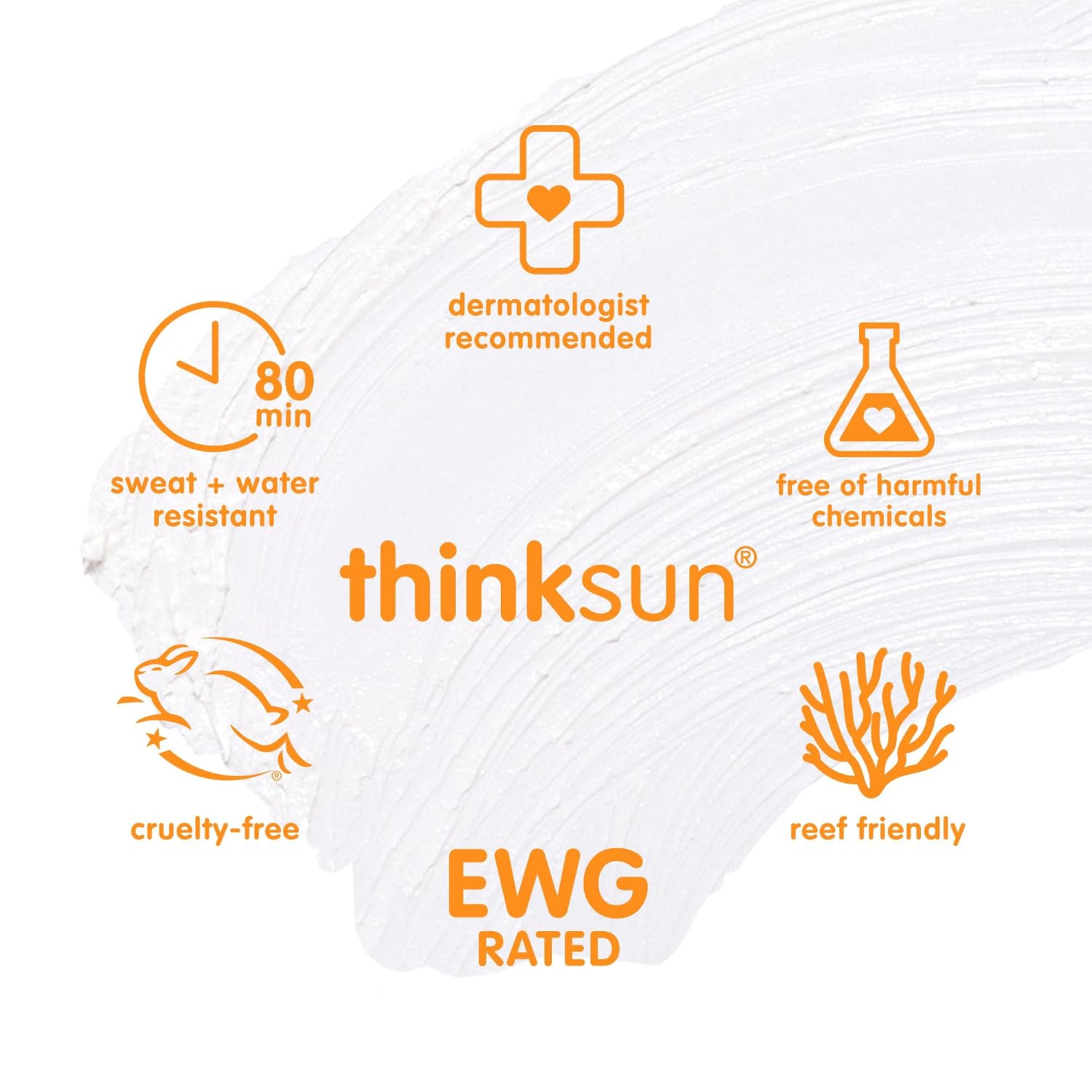 Thinksport Mineral Sunscreen SPF 50+ Zinc Oxide, Water Resistant, 3 Fl Oz