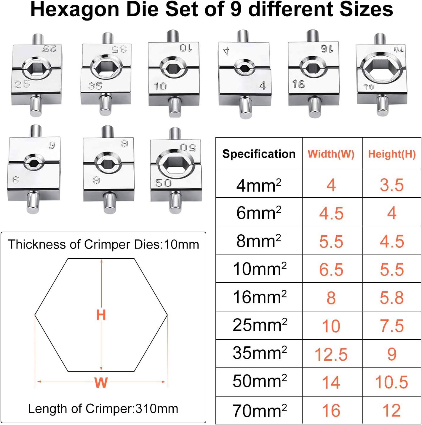 CKE Upgraded Hydraulic Crimping Tool/Hydraulic Crimper for 1/8" 5/32" 3/16" Stainless Steel Cable Railing Fittings Hardware