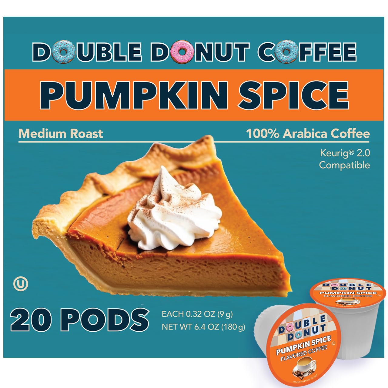 Double Donut Coffee Breakfast Blend Coffee Pods, Light Roast Coffee in Recyclable Single-Serve Pods for Keurig K Cups Brewer Machines, 80 Count Bulk Pack, original version