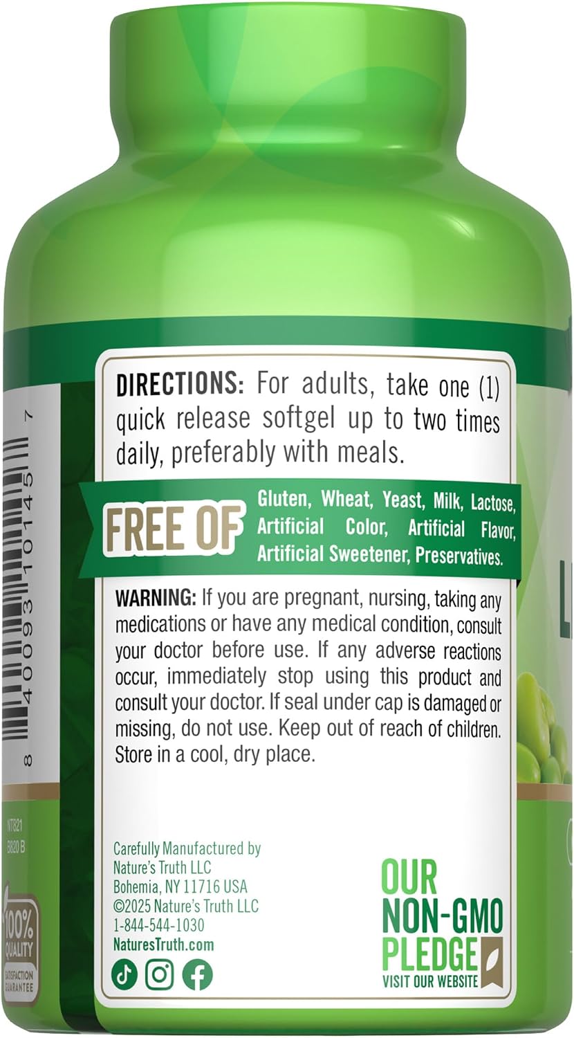 Nature's Truth Ultra Soy Lecithin | 1200 mg | 120 Softgels