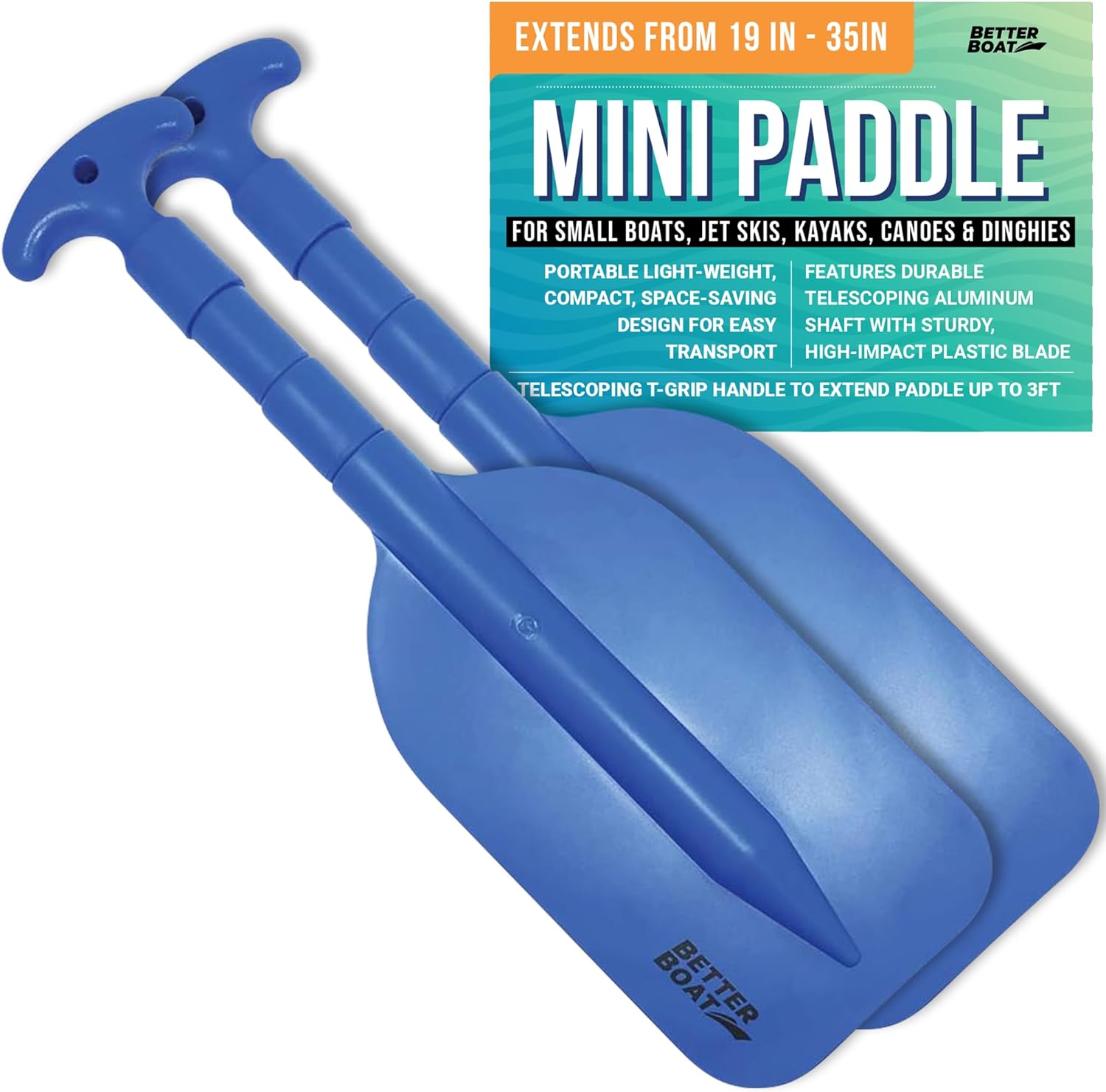 Boat Paddle Telescoping Plastic Collapsible Oar, Kayak, Jet Ski, Rafting