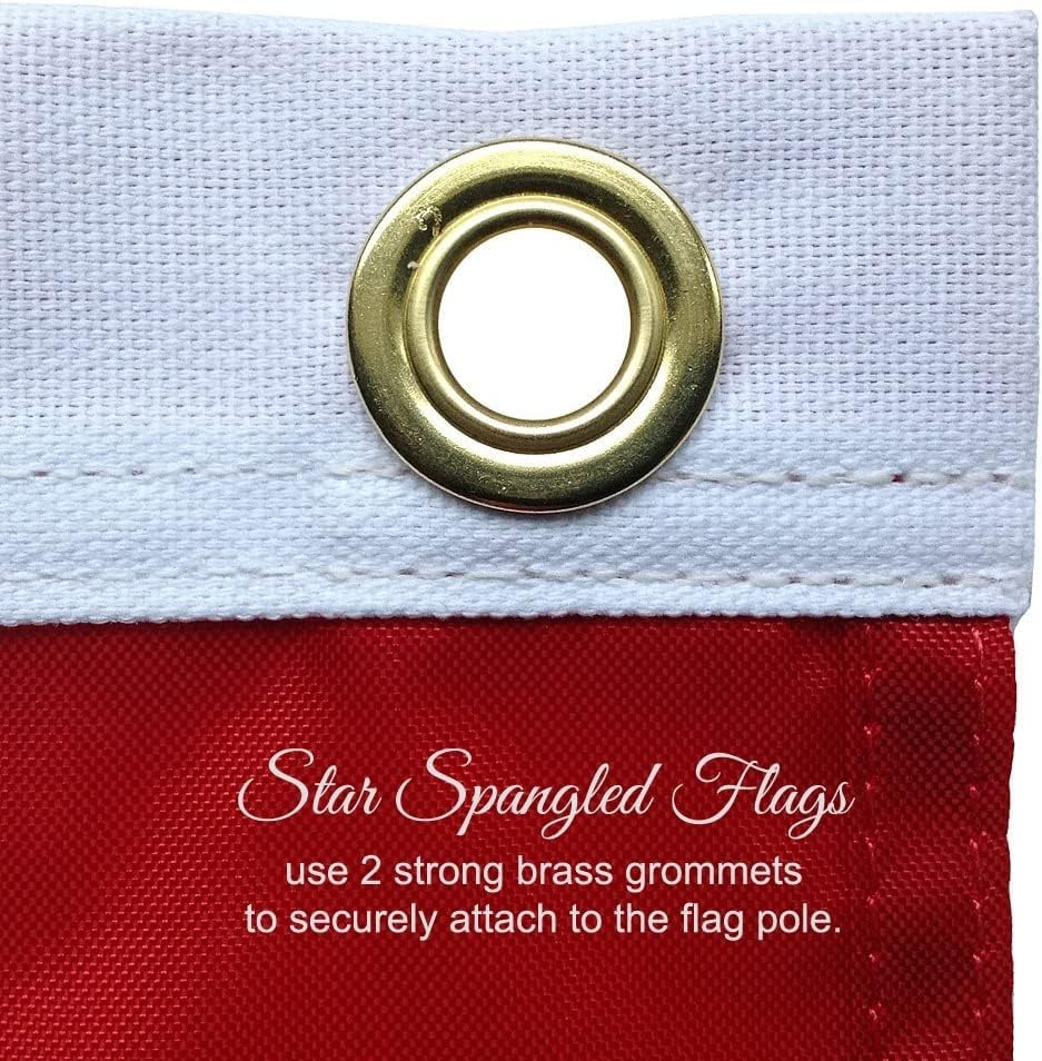 American Flag 4x6-100% Made In USA using Tough, Long Lasting Nylon Built for Outdoor Use, Featuring Embroidered Stars and Sewn Stripes plus Superior Quadruple Stitching on the Fly End