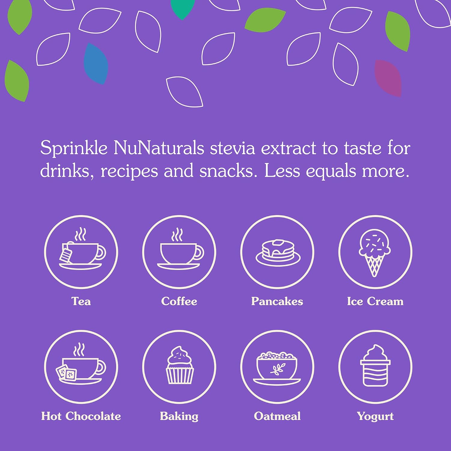 NuNaturals Organic 100% Pure Stevia Extract Powder Sweetener, 1 oz