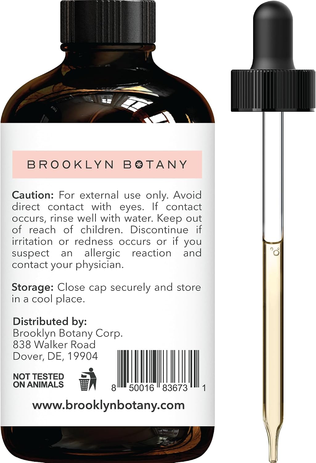 Brooklyn Botany Peppermint Essential Oil - Huge 4 Fl Oz - 100% Pure and Natural - Premium Grade with Dropper - for Aromatherapy and Diffuser