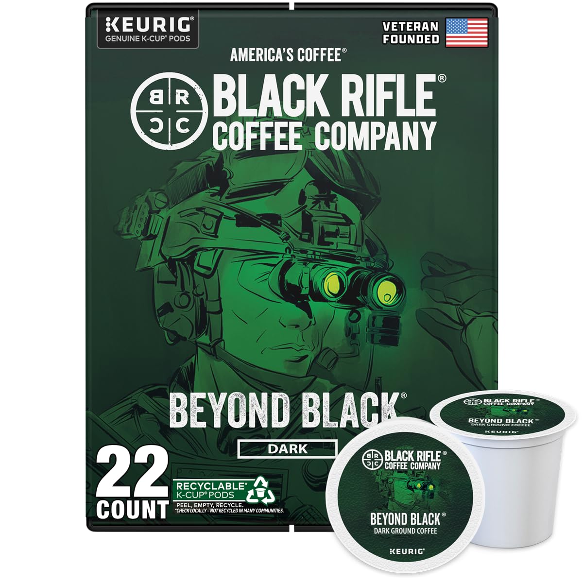 Black Rifle Coffee Dark Roast K Cup Coffee Beyond Black 32 Count
