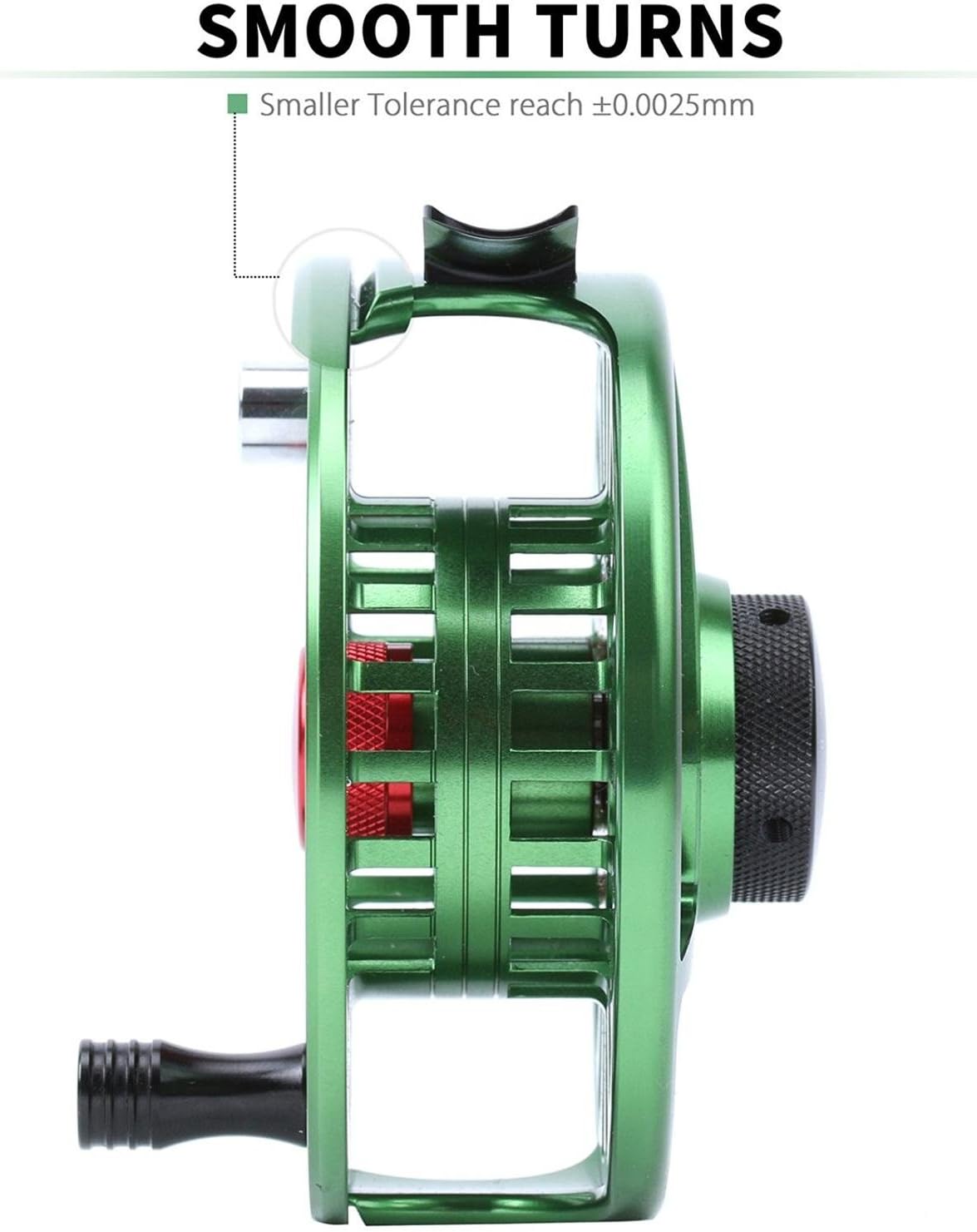 Maxcatch AVID Fly Fishing Reel with CNC-machined Aluminum Body - 1/3, 3/4, 5/6, 7/8, 9/10 Weights(Black, Green, Blue)