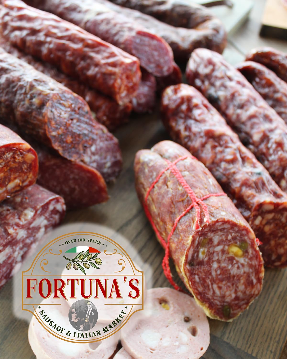 Fortuna's Naturally Cured Pepperoni Sticks 2 x 10oz - Delicious, Nitrate-Free Italian Pepperoni for Snacks, Pizzas, and Salads - Authentic Taste