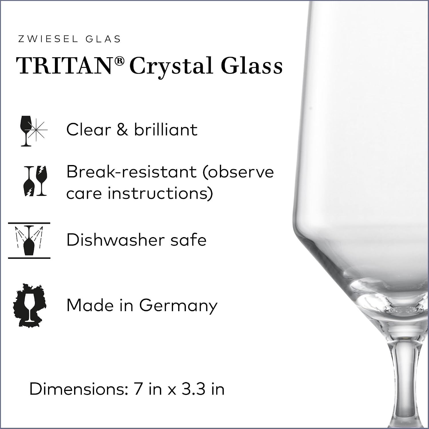 Zwiesel Glas Pure Burgundy Red Wine Glass (Set of 4), Graceful Burgundy Glasses for Red Wine, Dishwasher-Safe Tritan Crystal Glasses, Made in Germany (23 Ounce)