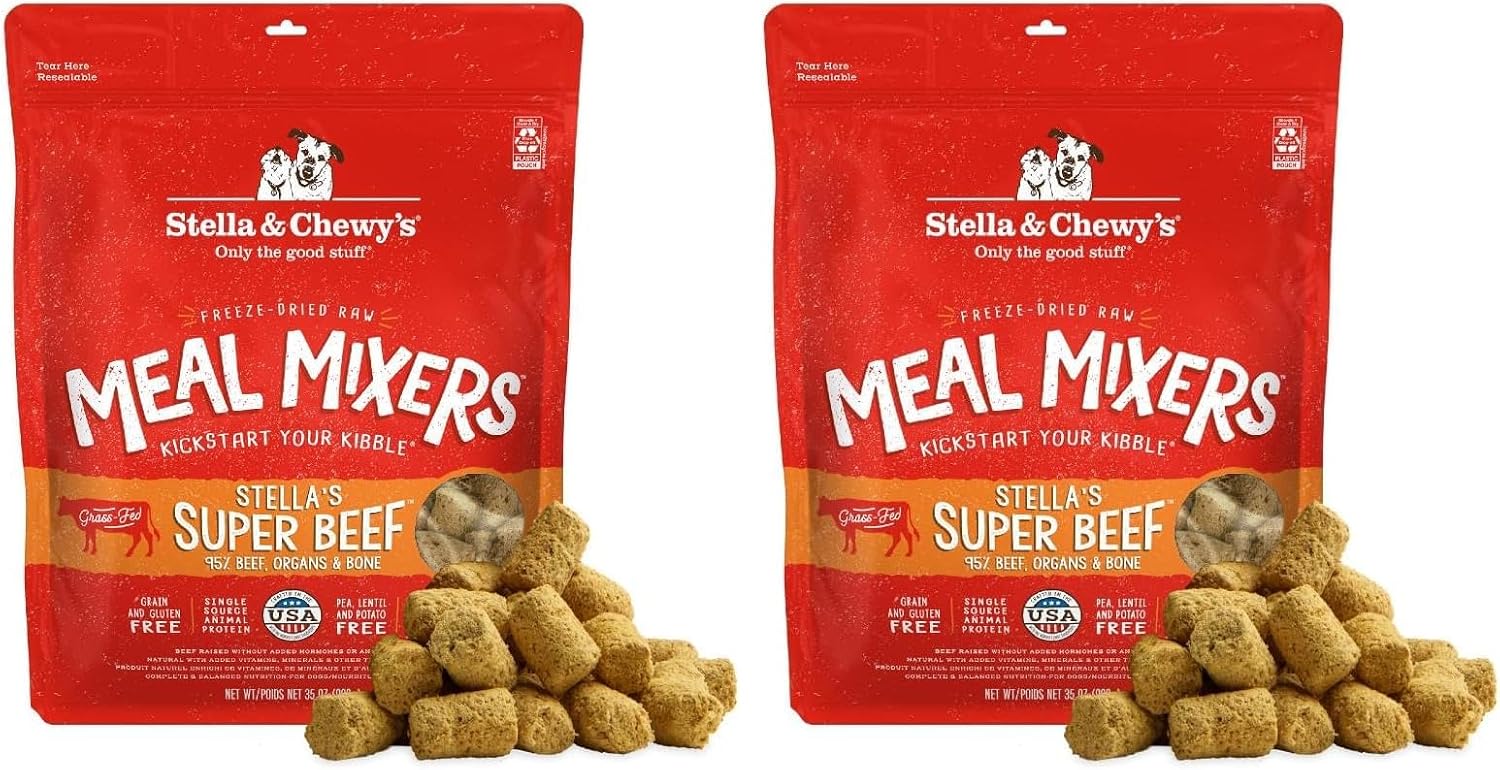 Stella & Chewy's Freeze-Dried Raw Chicken Meal Mixers- Dog Food Topper and Mixer - Made with 95% Cage-Free Chicken, Organs & Bone - Perfect for Picky Eaters - Grain-Free - 3.5oz