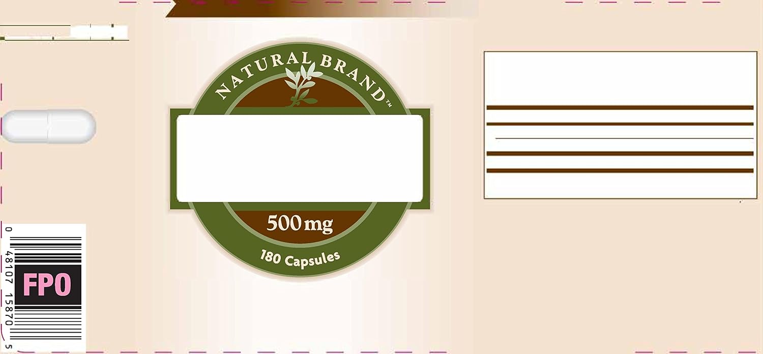 GNC Natural Brand Psyllium Seed Husk 500mg, Supports Digestive Health, 180 Capsules