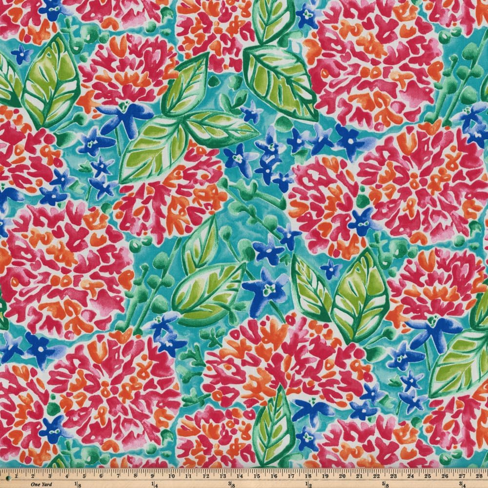 Pillow Perfect Bright Floral Indoor/Outdoor Tufted Wicker Seat Cushion, 2 Count, 19" x 19", Blue/Tan Telfair Peacock