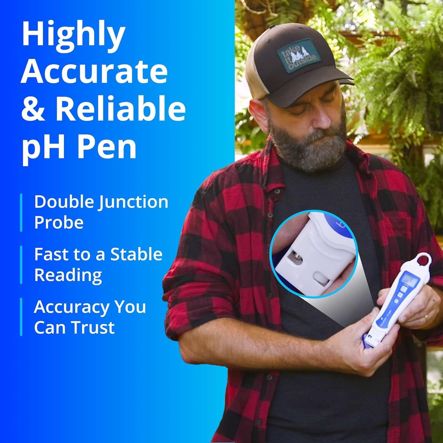 Bluelab pH Pen - ± 0.1 pH Accurate - Durable Double Junction Probe | Waterproof and Floats - Auto Temperature Compensation - Made in NZ