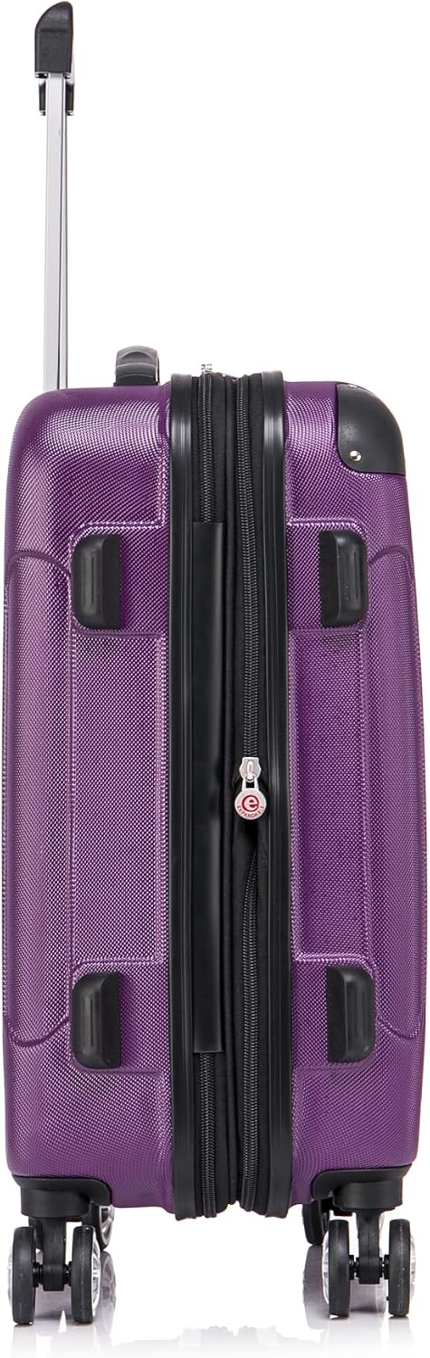 Rockland London Hardside Spinner Wheel Luggage, White, 3-Piece Set (20/24/28)