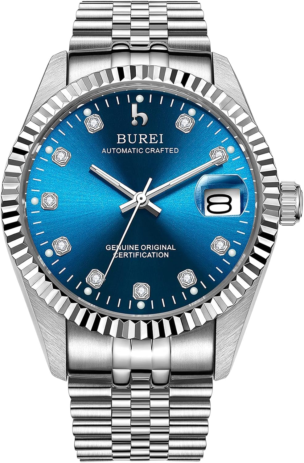 BUREI Men's Luxury Automatic Watch Fashion Waterproof Mechanical Watch, Adjustable Stainless Steel Two Tone Strap,Gift for Men