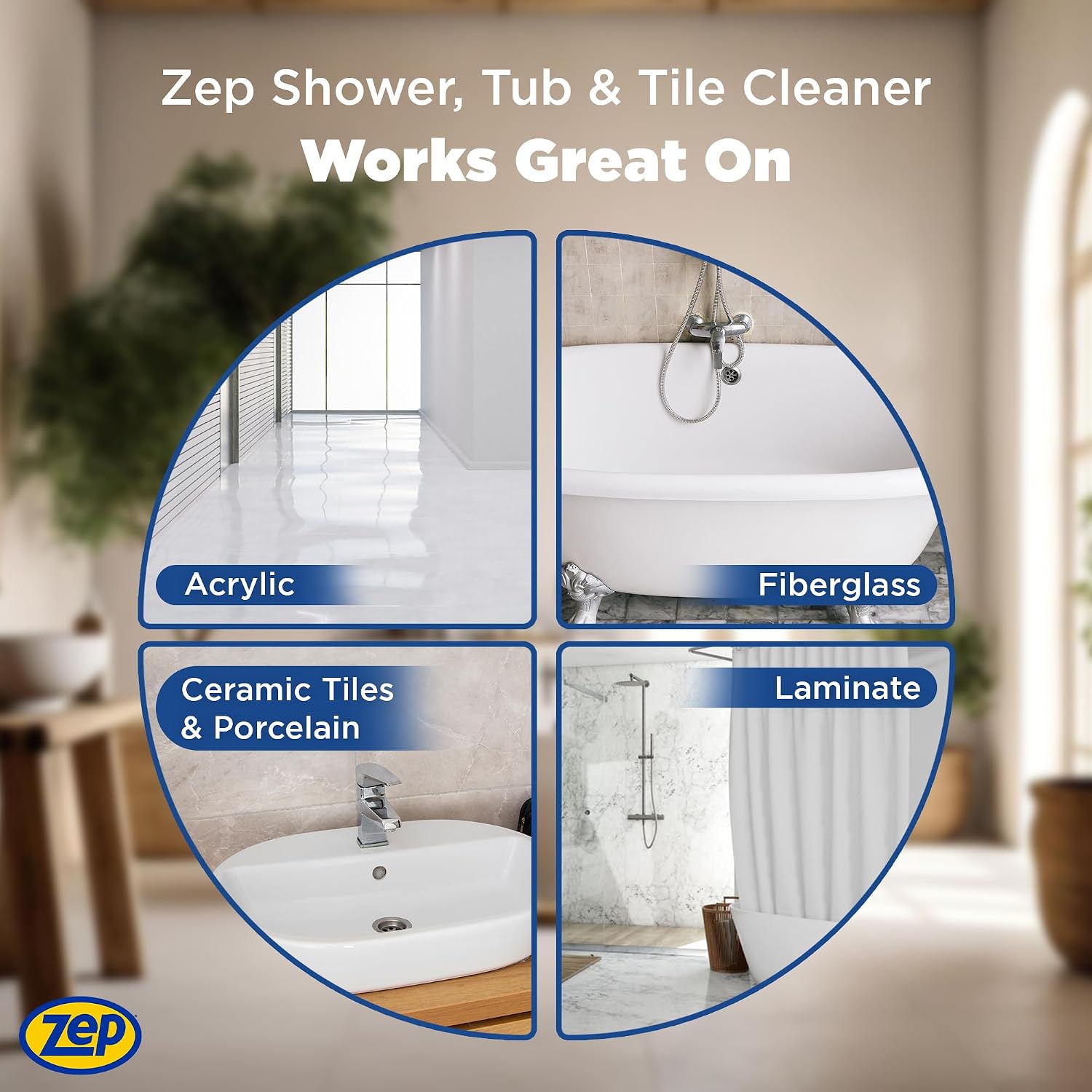 Zep Cleaner Shower/TUB/Tile 128 OZ ZUSTT128