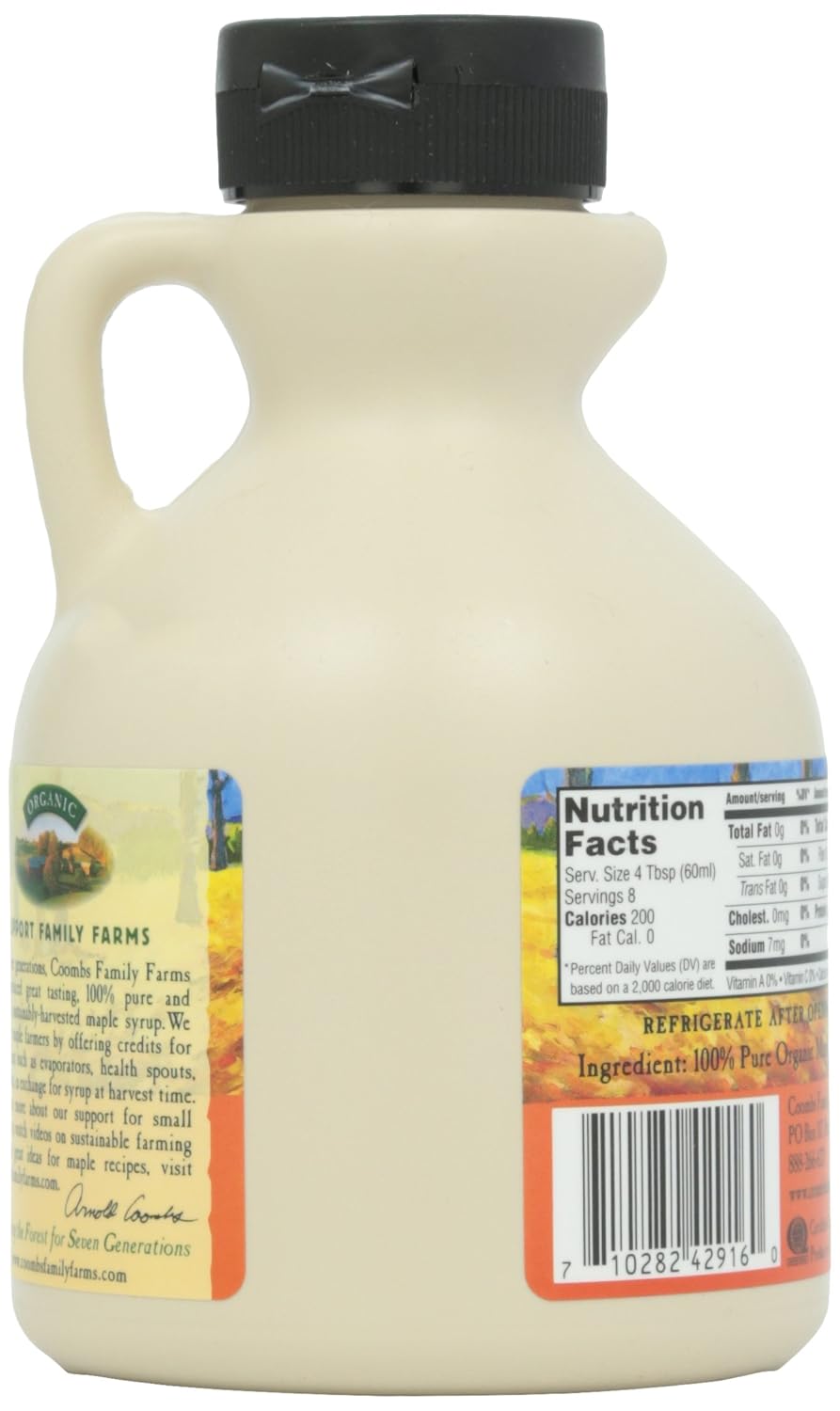 Coombs Family Farms 100% Pure Organic Maple Syrup Grade A Amber Rich, 8 Fl Oz